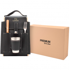 SET DE ASADO EN ECOCUERO INCLUYE PLATO DE MADERA COTIZAR