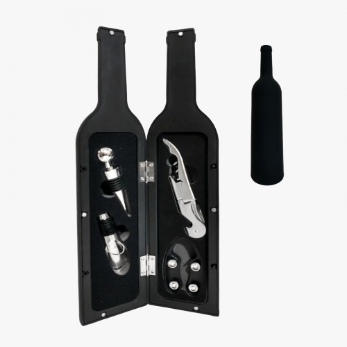 SET DE VINO 4 PIEZAS BOTELLA GRANDE  ASC002