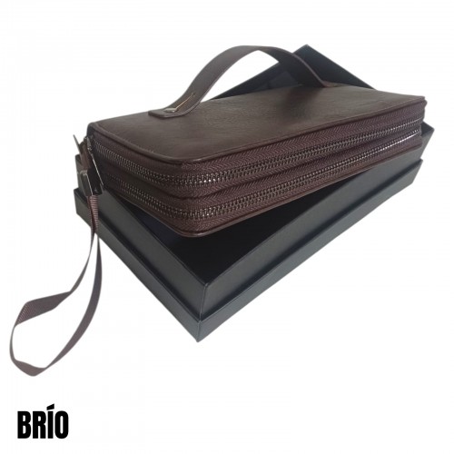 BILLETERA DE HOMBRE BRÍO -CHOCOLATE BID301V