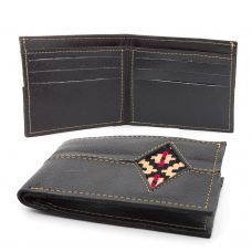 BILLETERA DE CUERO C/GUARDA ROMBO