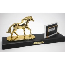 TARJETERO DE CABALLO EN BRONCE